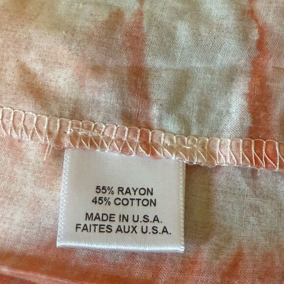 MISA Los Angeles Woman’s Hand Dyed Lilian Dress in Coral Tie Dye. Size Medium. - Picture 10 of 10